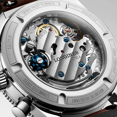 Longines Spirit Pilot Flyback Column-Wheel Chronograph COSC Chronometer L3.721.4.53.2