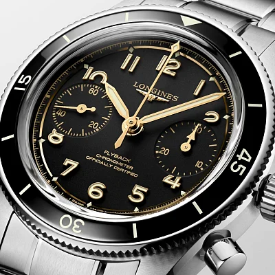 Longines Spirit Pilot Flyback Column-Wheel Chronograph COSC Chronometer 39.5mm L3.721.4.53.6