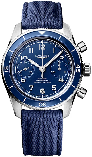 Longines Spirit Pilot Flyback Column-Wheel Chronograph COSC Chronometer Mechanical 395mm Blue L37214939