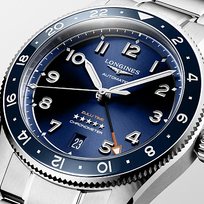 Longines Spirit Zulu Time 39mm GMT COSC Chronometer L3.802.4.93.6