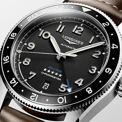 Longines Spirit Zulu Time 39mm GMT COSC Chronometer L3.802.4.53.2