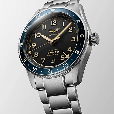 Longines Spirit Zulu Time 42mm GMT COSC Chronometer L3.812.4.60.6