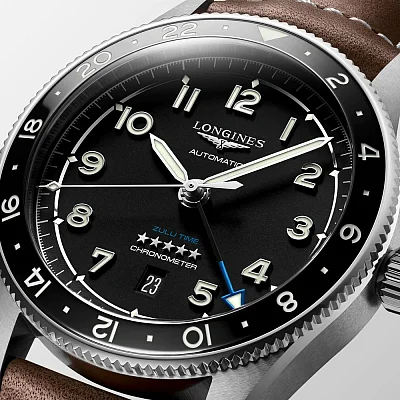 Longines Spirit Zulu Time 42mm GMT COSC Chronometer L3.812.4.53.2