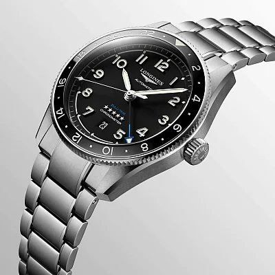 Longines Spirit Zulu Time 42mm GMT COSC Chronometer L3.812.4.53.6