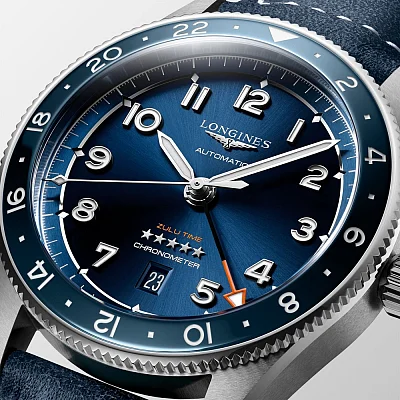 Longines Spirit Zulu Time 42mm GMT COSC Chronometer L3.812.4.93.2
