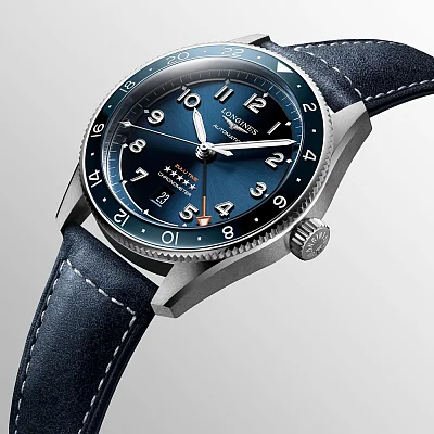 Longines Spirit Zulu Time 42mm GMT COSC Chronometer L3.812.4.93.2