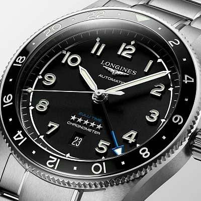 Longines Spirit Zulu Time 42mm GMT COSC Chronometer L3.812.4.53.6