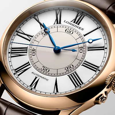 Longines Weems Second Setting Watch Red Gold L2.713.8.11.0
