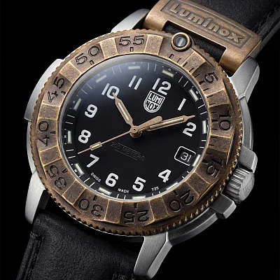 Luminox Adventure Watch 1300 Series Black Leather Strap XL.1301