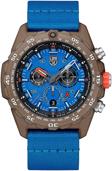Luminox Bear Grylls Survival 3740 Chrono Master Eco TIDE Series Blue XB3743ECO