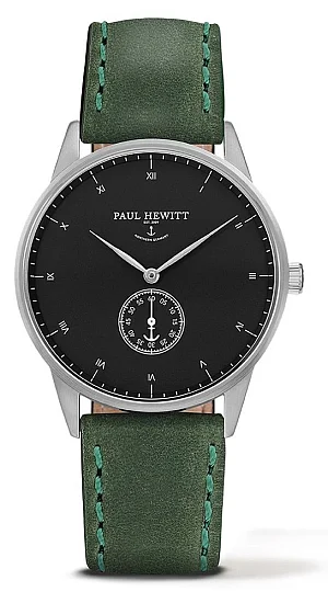 Paul Hewitt Signature Line Silver White Ocean Leather Green PH-M1-S-B-12M