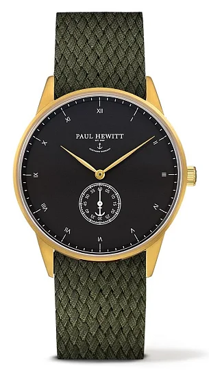 Paul Hewitt Signature Line Gold White Ocean Perlon Olive Green PH-M1-G-B-20M