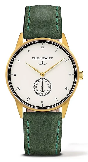 Paul Hewitt Signature Line Gold White Ocean Leather Green PH-M1-G-W-12M