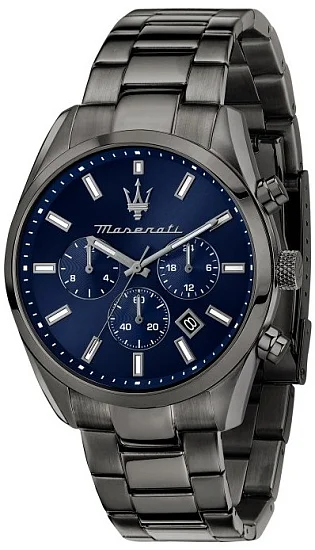 Maserati Attrazione Blue Dial Black Bracelet R8853151012