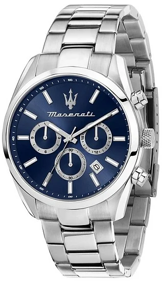 Maserati Attrazione Blue Dial Steel Bracelet Chrono R8853151005