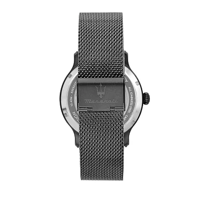 Maserati Epoca Automatic Blue Skeleton Dial Black Mesh Bracelet R8823118017