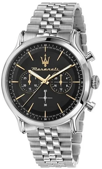 Maserati Epoca Black Dial Steel Bracelet R8873618017