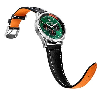 Maserati Sorpasso Silver Bracelet Green Dial Set R8873624002
