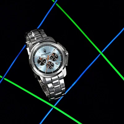 Maserati Successo Blue Dial Chrono R8873621044