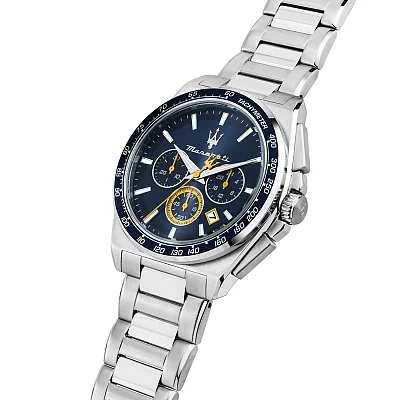 Maserati Velocita Blue Dial Steel Bracelet Chrono Set R8873652001