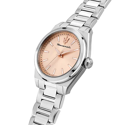 Maserati Velocita Lady Silver Bracelet Pink Dial R8853152505