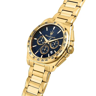 Maserati Velocita Yellow Gold Blue Dial R8873652002