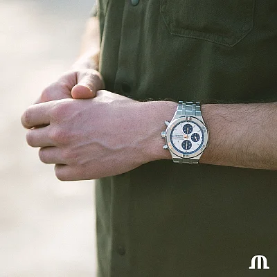 Maurice Lacroix Aikon Gent Chronograph Automatic Steel Set AI6038-SS002-131-2