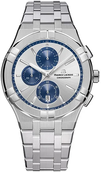 Maurice Lacroix Aikon Gent Chronograph Quartz Steel Blue Panda AI1118-SS002-230-1