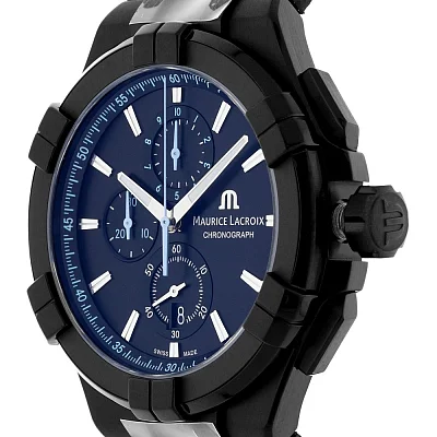 Maurice Lacroix Aikon Gent Chronograph Quartz Steel Black PVD AI1018-PVB01-337-1