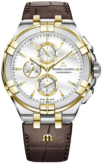 Maurice Lacroix Aikon Gent Chronograph Quartz Steel Yellow Gold PVD AI1018-PVY11-132-1