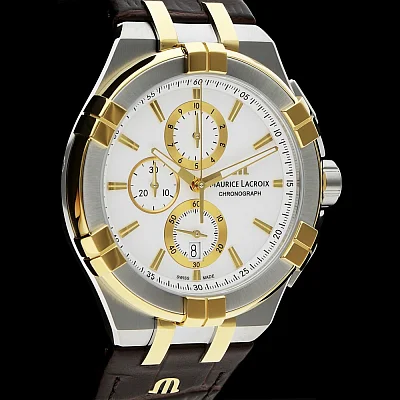 Maurice Lacroix Aikon Gent Chronograph Quartz Steel Yellow Gold PVD AI1018-PVY11-132-1