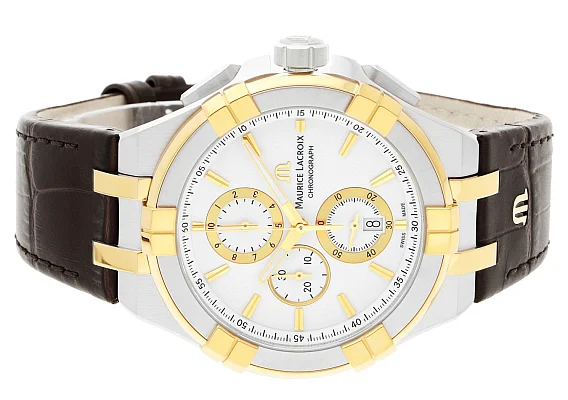 Maurice Lacroix Aikon Gent Chronograph Quartz Steel Yellow Gold PVD AI1018-PVY11-132-1
