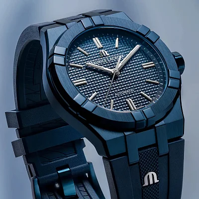 Maurice Lacroix Aikon Unisex Date 39mm Automatic Steel Blue Limited Edition AI6007-PVC00-430-4