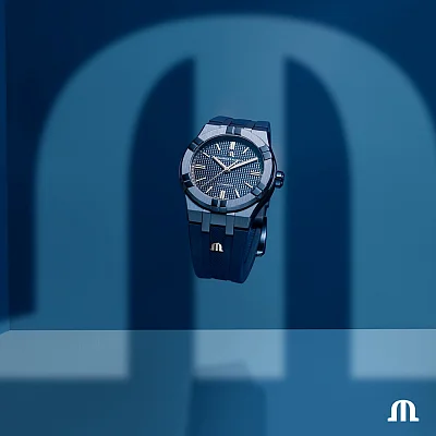 Maurice Lacroix Aikon Unisex Date 39mm Automatic Steel Blue Limited Edition AI6007-PVC00-430-4