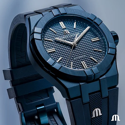 Maurice Lacroix Aikon Unisex Date 39mm Automatic Steel Blue Limited Edition AI6007-PVC00-430-4