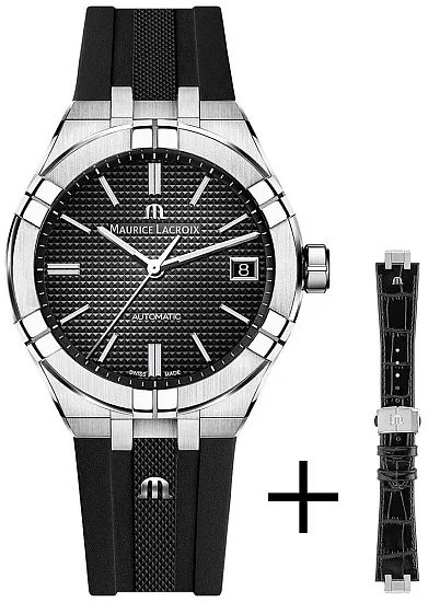 Maurice Lacroix Aikon Unisex Date 39mm Automatic Steel Set AI6007-SS00B-330-2