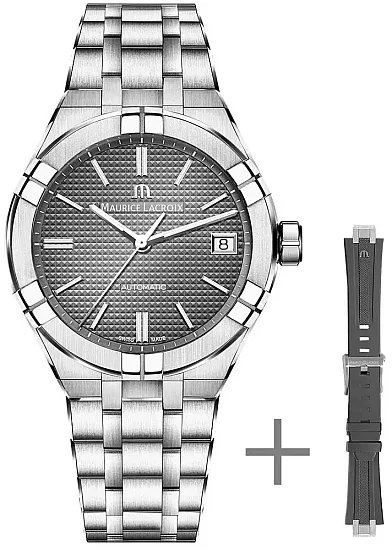 Maurice Lacroix Aikon Unisex Date 39mm Automatic Steel Set AI6007-SS00F-230-A