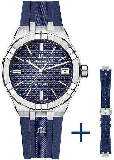 Maurice Lacroix Aikon Unisex Date 39mm Automatic Steel Set AI6007-SS00B-430-4