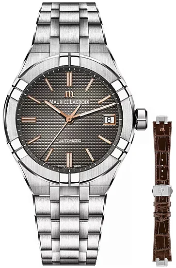 Maurice Lacroix Aikon Unisex Date 39mm Automatic Steel Set AI6007-SS002-331-2