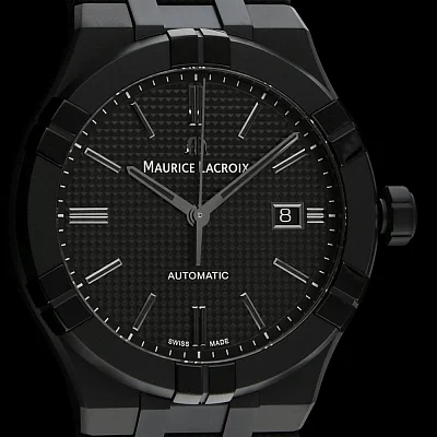 Maurice Lacroix Aikon Gent Date 42mm Automatic Steel Black PVD AI6008-PVB01-330-1