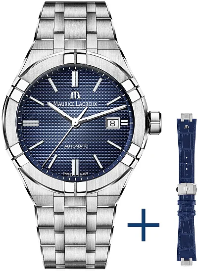 Maurice Lacroix Aikon Gent Date 42mm Automatic Steel Set AI6008-SS002-430-2