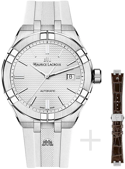 Maurice Lacroix Aikon Gent Date 42mm Automatic Steel Set AI6008-SS00B-130-G