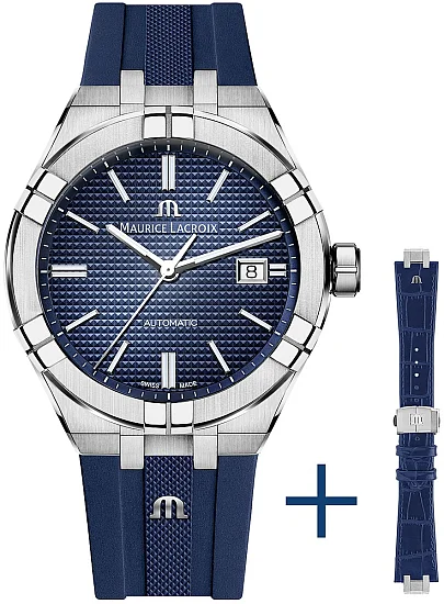 Maurice Lacroix Aikon Gent Date 42mm Automatic Steel Set AI6008-SS00B-430-4