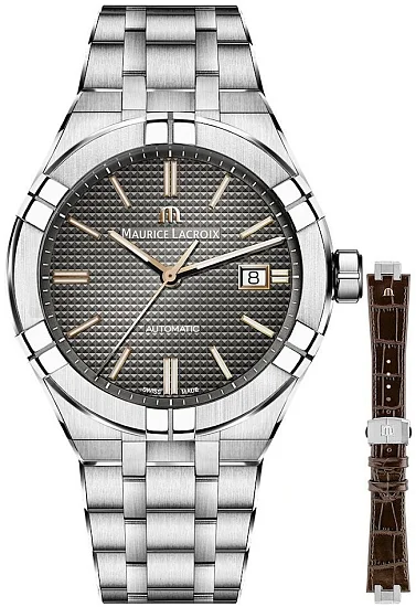 Maurice Lacroix Aikon Gent Date 42mm Automatic Steel Set AI6008-SS002-331-2