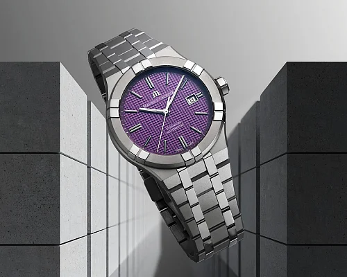 Maurice Lacroix Aikon Gent Date 42mm Automatic Titanium Purple AI6008-TT032-430-1