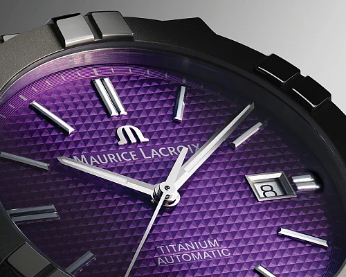 Maurice Lacroix Aikon Gent Date 42mm Automatic Titanium Purple AI6008-TT032-430-1