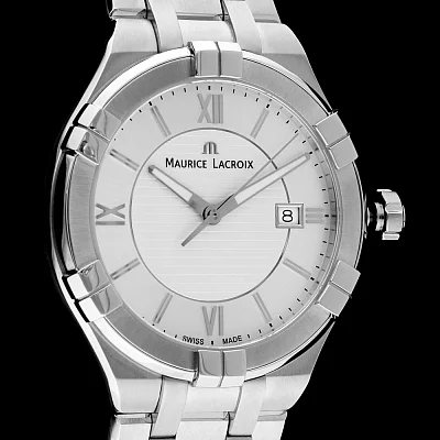 Maurice Lacroix Aikon Gent Date 42mm Quartz Steel AI1008-SS002-130-1