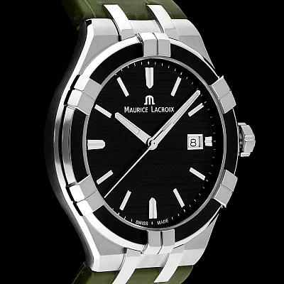Maurice Lacroix Aikon Gent Date 42mm Quartz Steel Black PVD AI1008-PVB21-330-1