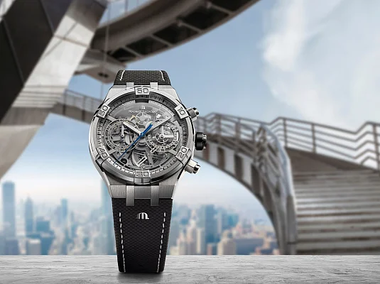 Maurice Lacroix Aikon Gent Manufacture Chronograph Skeleton Automatic Steel AI6098-SS001-090-1