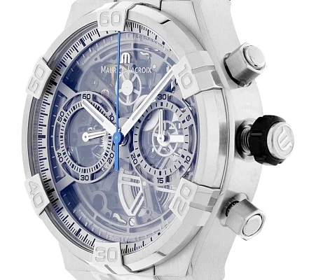 Maurice Lacroix Aikon Gent Manufacture Chronograph Skeleton Automatic Steel AI6098-SS002-090-1